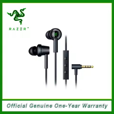 Razer Hammerhead Duo Dual‑Driver In‑Ear Gaming Earphone 3.5mm Wired Earbuds In‑line Control Mic For 