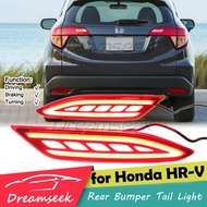สำหรับ Honda Vezel HR-V 2015 2016 2017 2018 2019 2020 2021ด้านหลัง LED ไฟท้ายเบรค W/ Reflector เลี้ยวสัญญาณ
