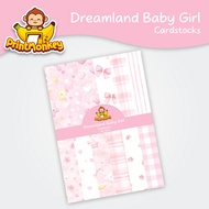 Dreamland Baby Girl Cardstock Paper Pack | A4 & A5 | Glossy & Matte | Print Monkey