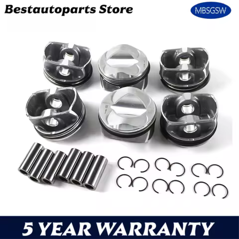 06E107065CF Pistons & Rings Set Φ84.5mm STD MAHLE For Audi A6 A7 A8 2.8 FSI V6 BDX CCDA CCEA Engines