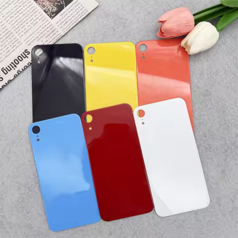Battery Back Door Glass Replacement Big Hole Back Glass For Apple iPhone XR Housing Rear Battery Cov