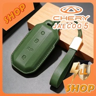 [READY] JAECOO 5 Leather Key Case CHERY JAECOO5 J5 Business Key Case Metal Keychain F9WW