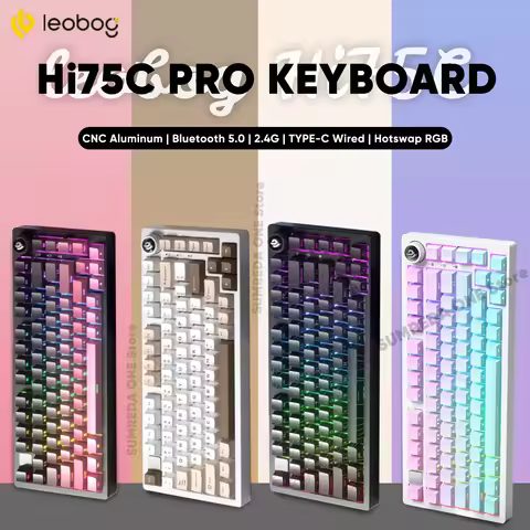 Hi75C Pro Woting Keyboard Hi75Pro Wireless Aluminum Mechanical Keyboard Kits RGB Bluetooth 2.4G Wire