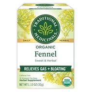 Traditional Medicinals Organic Fennel, Caffeine Free 16 Wrapped Tea Bags
