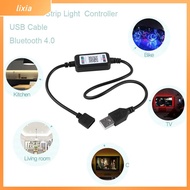 LIXIA Practical 5-24V Mini RGB LED Strip Light Controller Bluetooth 4.0 USB Cable Smart Phone Control