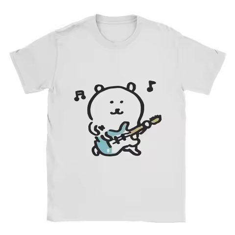 Joke Bear 100% Cotton T Shirt For Men's Summer Cotton Y2K Fun T Shirts O Neck Hip Hop Tees Oversized