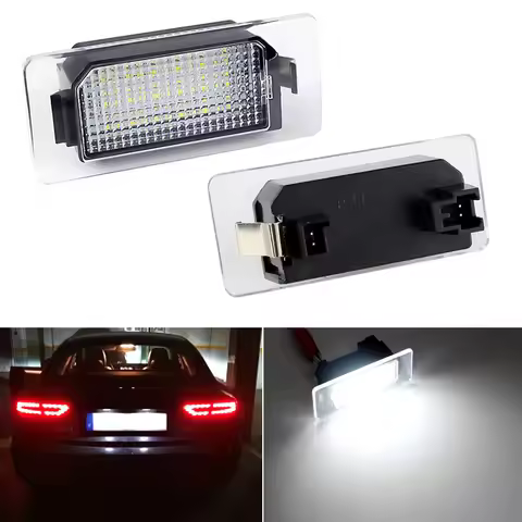 2 Pcs LED License Plate Lamp For Jetta A1 A3 A4 A5 A6 A7 Q3 Q5 TT 4GD 943 021 4G0 943 021 5N0 943 02