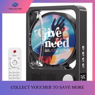 TECHCHIP-Desktop Bluetooth CD Player Desktop Retro Bluetooth 5.3 CD Player HiFi Stereo Sound Player
