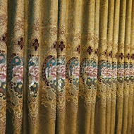 Napearl Retro and Gorgeous Living Room Blackout Curtains and Sheer Curtains French Palace Style Embr