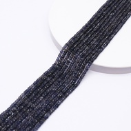 NATURA STONE BEAD; IOLITE 4mm ROUNDELL SHAPE MATERIAL FOR BRACELETS AND NECKLACES | IOLITE STONE BEA