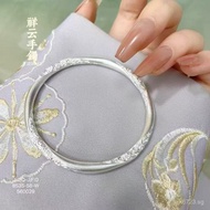 Gift for Mom Like a Brocade Closed Mouth9999Women's Bracelet Pure Silver Relief Ruiqi Design High-en