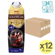 UCC 上島黃金特別版 (無糖) 咖啡1000ml x 12 [原箱] (4901201150319)