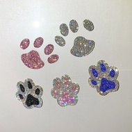 Diamond Footprint Diamond Cute Puppy Kitten Diamond Footprint Foot Car Body Sticker Foreign Trade St