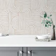 17.7 Inches * 6.5/9.8 Feet * 1 Pc Classic Striped Rope Texture Self-Adhesive Wallpaper, Waterproof R