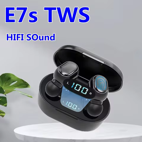 Original E7S Wireless Bluetooth Headset with Mic LED Display Earbuds for iPhone Xiaomi TWS Earphone 