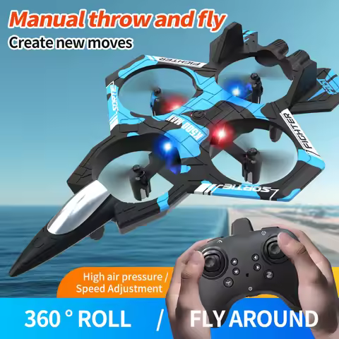 JCMO K500 Max Fighter Jet Quadcopter Drone Stunt Light RC Airplane Four Channels Hovering High Altit