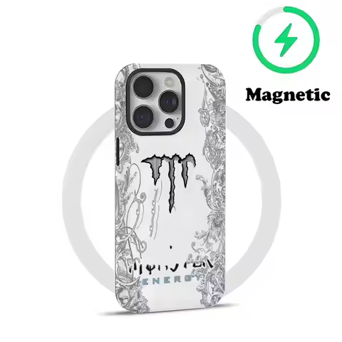 M-MonsterES Fashion Design Phone Case Magnetic Energy Drink 2-in-1 Glossy Shell For IPhone17 16e 16 