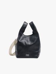 BIMBA Y LOLA - MEDIUM PETROLEUM LEATHER PAPER BAG