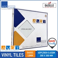Apo Floor Vinyl Tiles AVQT 1.3mm - Sterling Grey 60pcs / Box 5.4sqm Coverage 300mm x 300mm