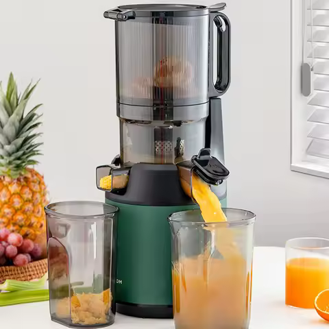 Mokkom's New M6/MK199 Household Hybrid Electric Juicer with Large Caliber Fully Automatic Fruit and 