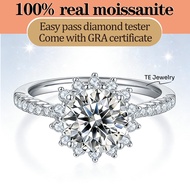 1CT 2 carat 3ctw gra certified moissanite  ring 925 sterling silver moissanite wedding ring