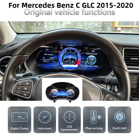 12.3 "LCD For Mercedes Benz C/GLC Class C200L C200 C300 C180 C260 W205 W203 2015-2020 Digital Dashbo