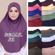 Tudung Sarung Plain Awning Scuba Moscrepe Borong - M/L/XL