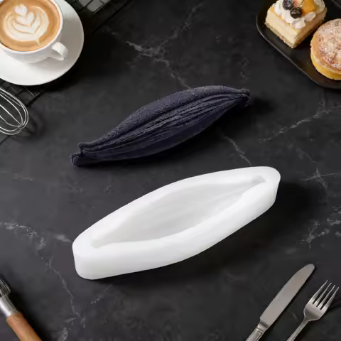 1 or 10-Cell Vanilla Pod Design Food Grade Silicone Chocolate Mould Kitchen Bakeware Silicone Mousse