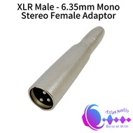 Heavy Duty Canon XLR TRS Male 3 Pins to 6.35mm Mono Stereo Female Microphone Mic Adaptor