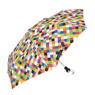 【Joy Heart】三折超細自動快乾晴雨傘-彩色方塊