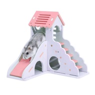 Pet Small Animal Hideout Hamster Hedgehog Guinea Pig House Two Layers Wooden