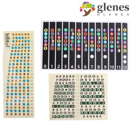 GLENES Guitar Note Sticker Guitar Accessories Portable Frets Note Decal Fingerboard Stickers Musical