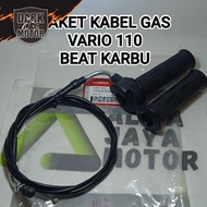 KVY GAS CABLE PACKAGE KVB/ + HANDGRIP GAS HOUSING VARIO 110 OLD OLD VARIO CBS 110 TECHNO SPACY OLD C