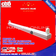BRIGHT-G kap simbat / kap balok 20w 40w untuk lampu tl 20w 60cm 40w 120cm LAMPU NEON LED TL T8