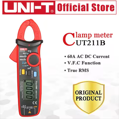 UNI-T UT211B Digital Clamp Multimeter AC DC 60A Current NCV Test Best Accuracy 20mA Zero Mode Cap Di
