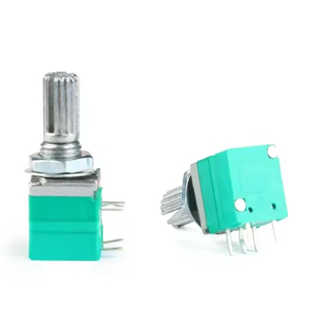 5pcs RV097NS 5K 10K 20K 50K 100K 500K B5K with a switch audio 5PIN shaft 15mm amplifier sealing Pote