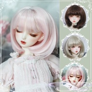 1/3 Bjd Doll's Wig with Bangs Short Hair Wig Fit To 60cm Doll
