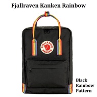 Fjallraven Kanken Rainbow Backpack -Black/Rainbow Pattern