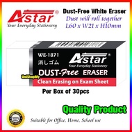 Astar Dust-Free White Eraser Pcs - Dust Free - Permadam