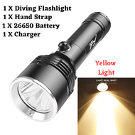 Profession XHP70 Scuba Diving Flashlight Powerful LED Torch Light XHP70 Underwater Lamp IPX8 Waterpr