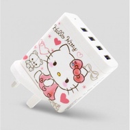 Hello Kitty 4孔 旅行充電器 travel charger 充電器 充電 义電