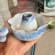 ถ้วยชงมัทฉะ รูปทรงดอกไม้ Chawan (สินค้าพร้อมส่ง)