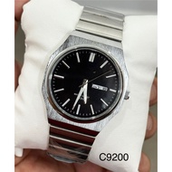 [ C9200 ] JAM ANALOG DATE BESI ARABIC NUMBER + JAM TANGAN BESI LELAKI