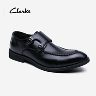 Clarks รองเท้าผู้ชายกางเกงสไตล์ Tilden Dark Tan Lea XR-3871