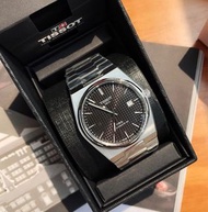 TISSOT PRX Powermatic80 黑色錶盤 銀色不鏽鋼錶帶 自動機械錶 T1374071105100