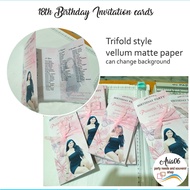 trifold invitation card for 18th birthday