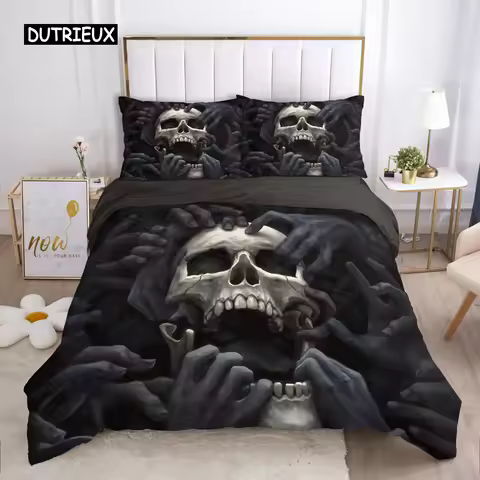 Skull Deadpool Duvet cover set 240x220 200x200 Bedding set Twin Queen King Double Bed linens Quilt c
