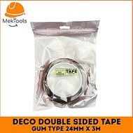 Deco Double Sided Tape Gum Type 24mm x 3m