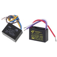 GODD Black CBB61 1 5uF+2 5uF 3 Wires AC 250V 50 60Hz Capacitor For Ceiling Fan