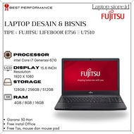 LAPTOP FUJITSU LIFEBOOK E756 U7510 | INTEL CORE i7 GENERASI 10 | DESAIN GRAFIS | MURAH | SECOND